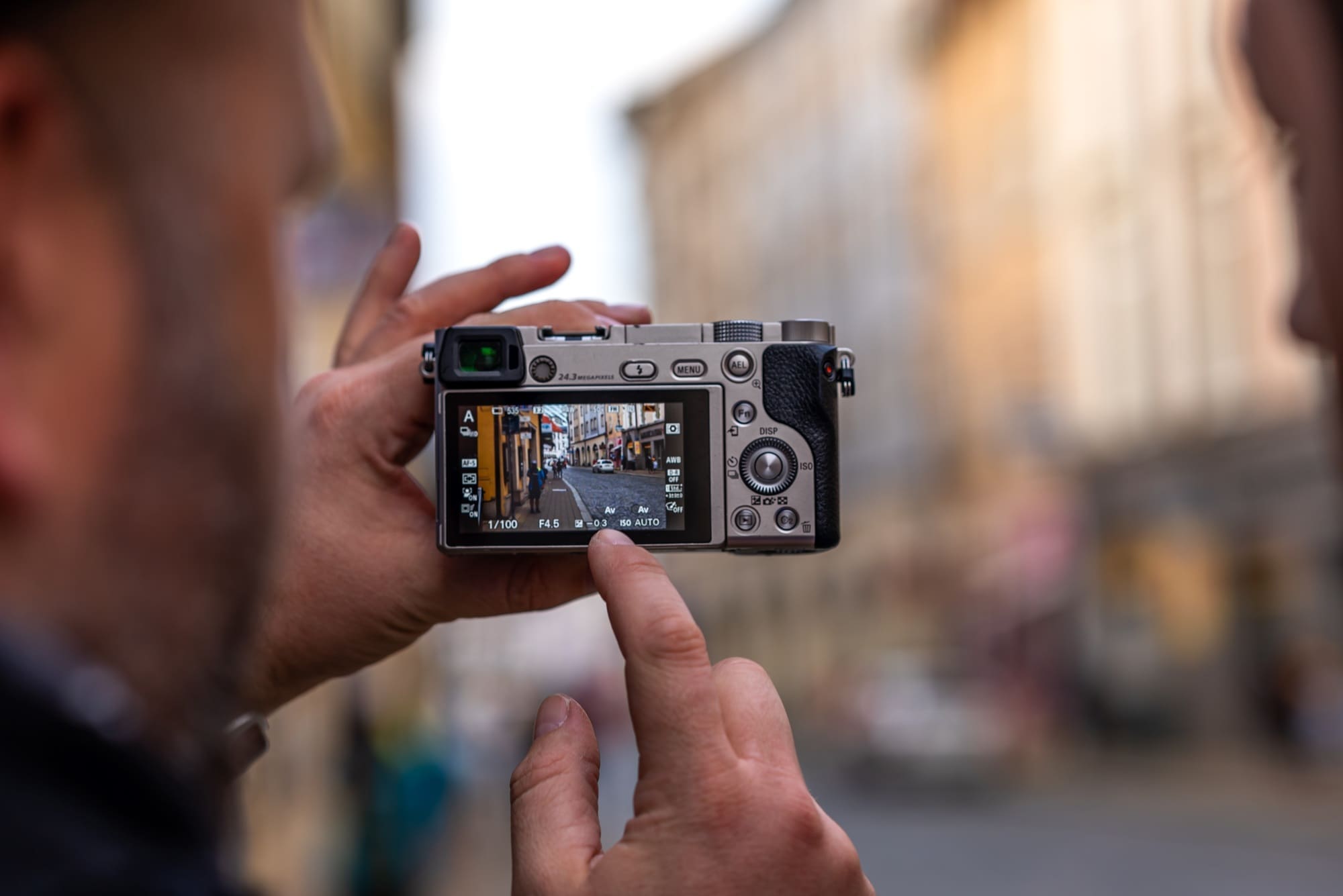 image on the camera screen